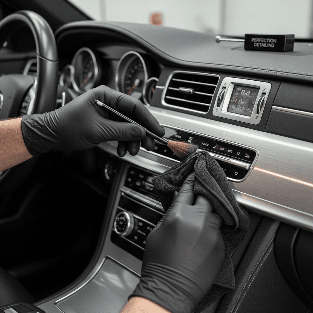 Attention to detail - precision trim work on vehicle interior