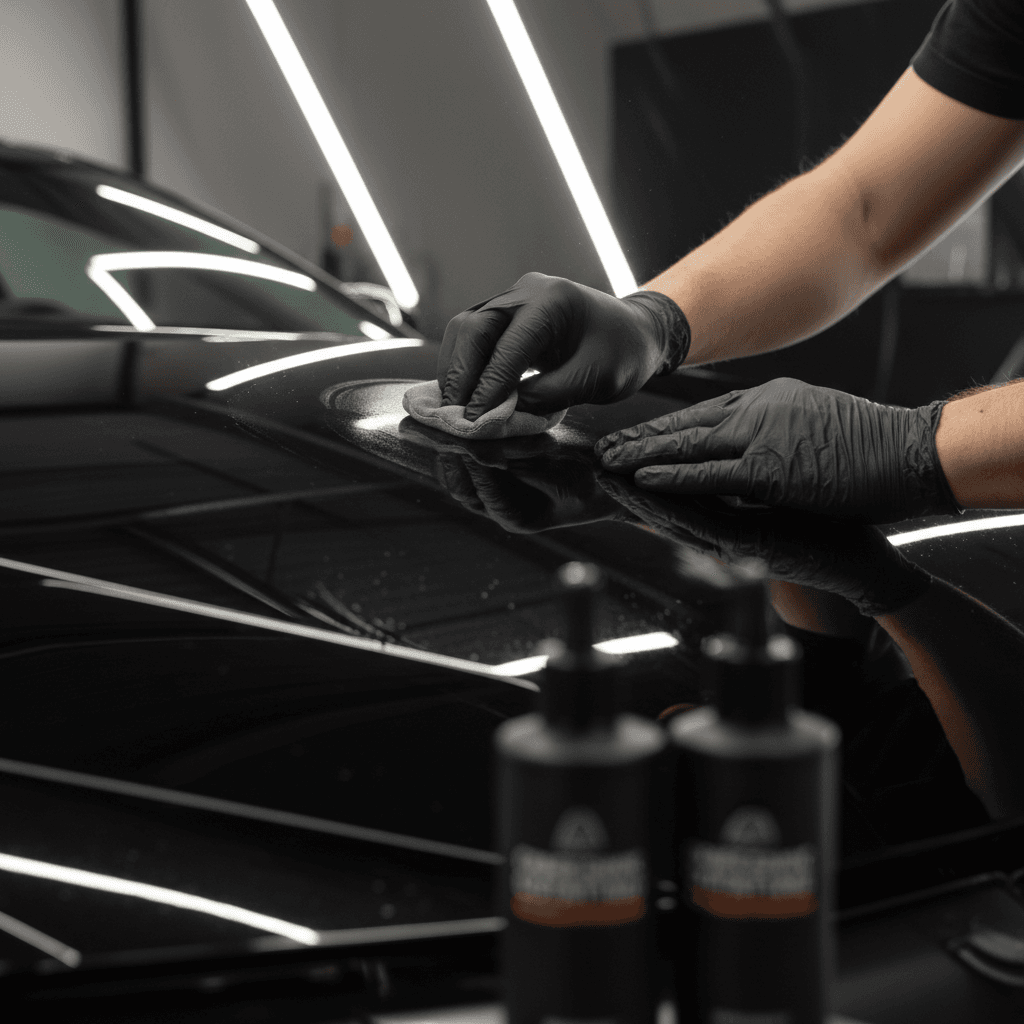Precision detailing on vehicle paint